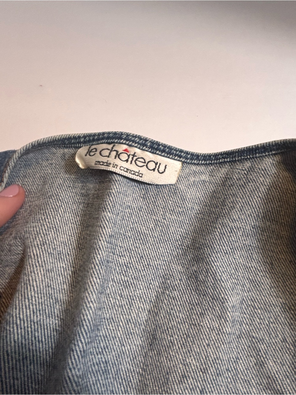 Vintage Le Château Denim Waistcoat Vest - Picture 4 of 4
